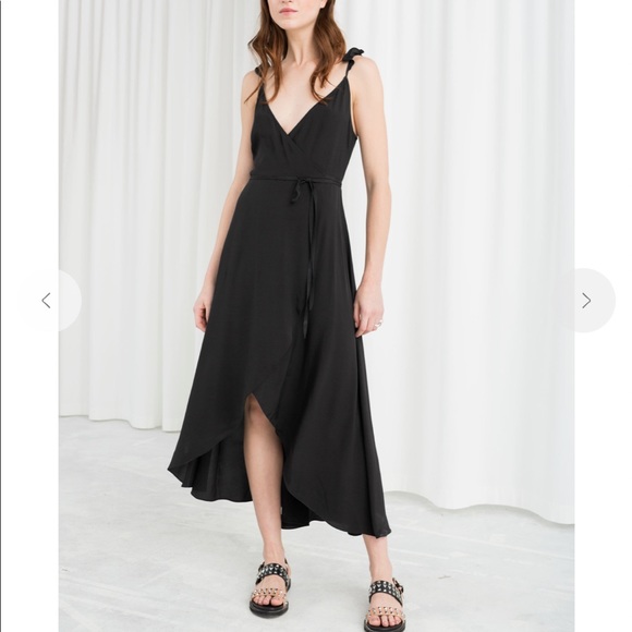 & Other Stories High Low Wrap Midi Dress - Picture 2 of 4